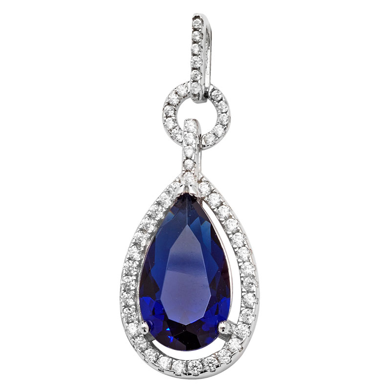 Sapphire Drop Pendant