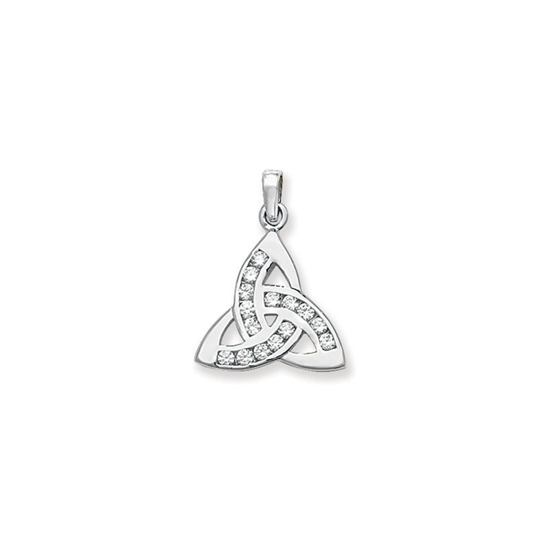 Celtic Knot Pendant With CZ Detail