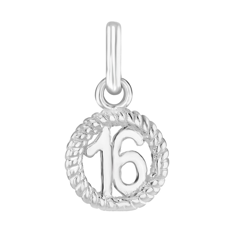 Silver 16th Birthday Circle Pendant