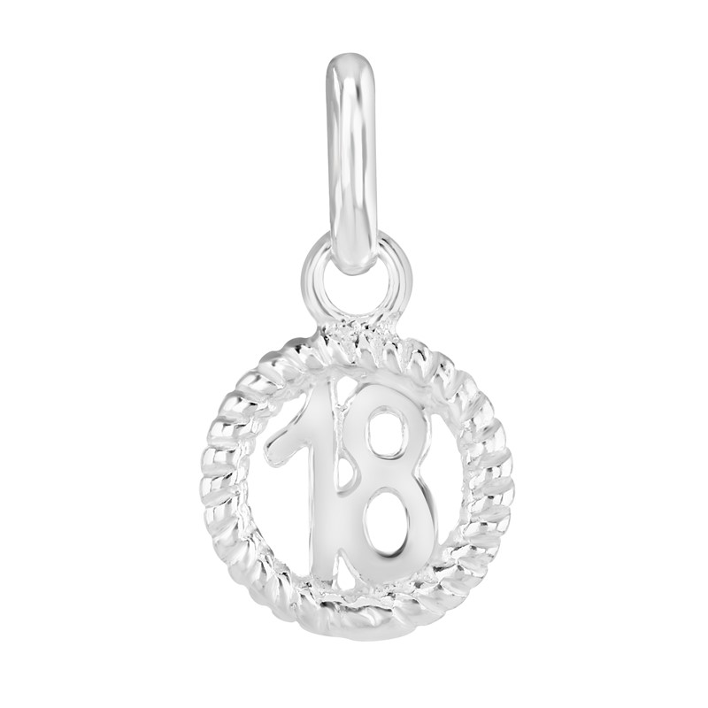 Silver 18th Birthday Circle Pendant