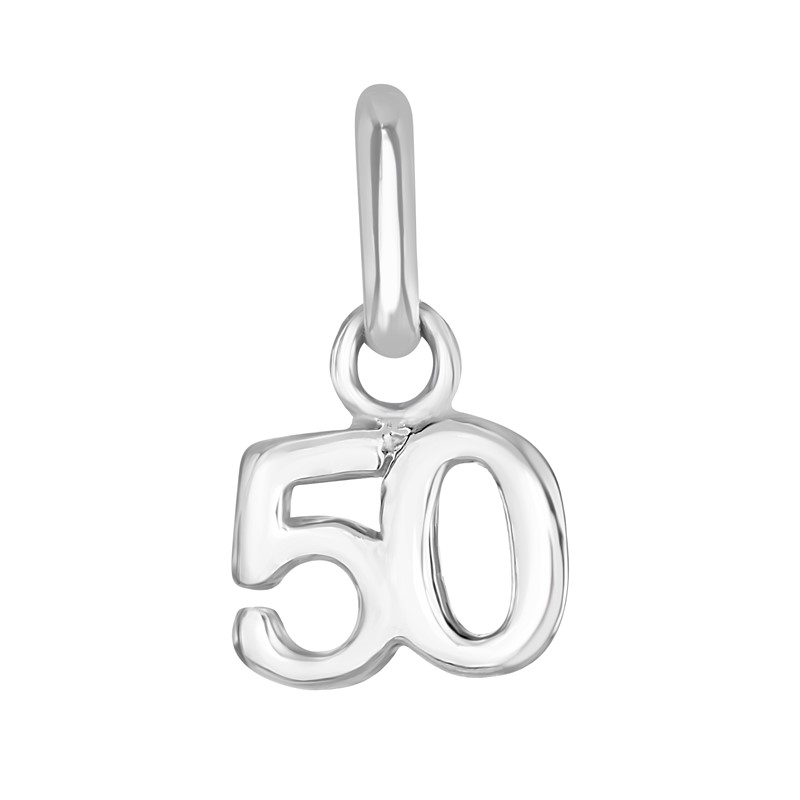 Silver 50th Birthday Pendant
