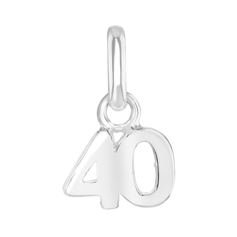 Silver 40th Birthday Pendant