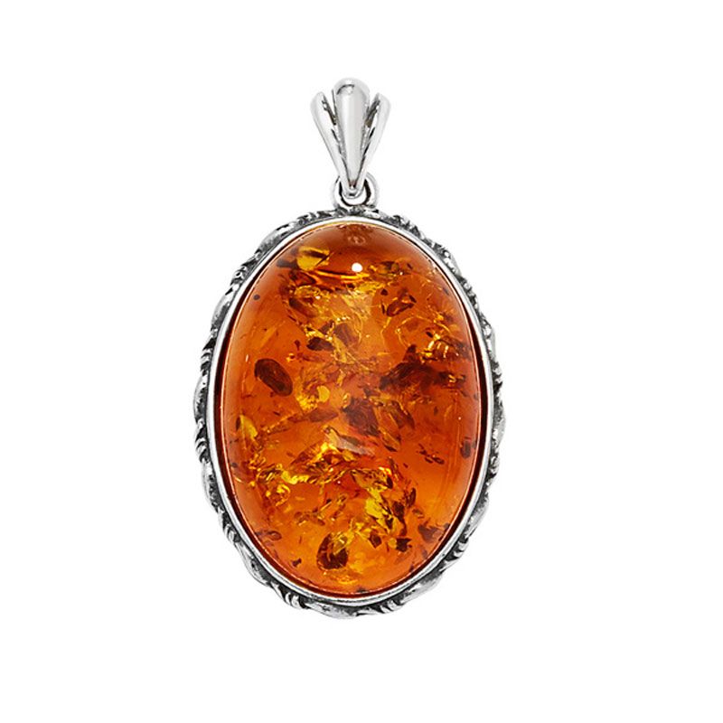 Victorian Style Amber Pendant