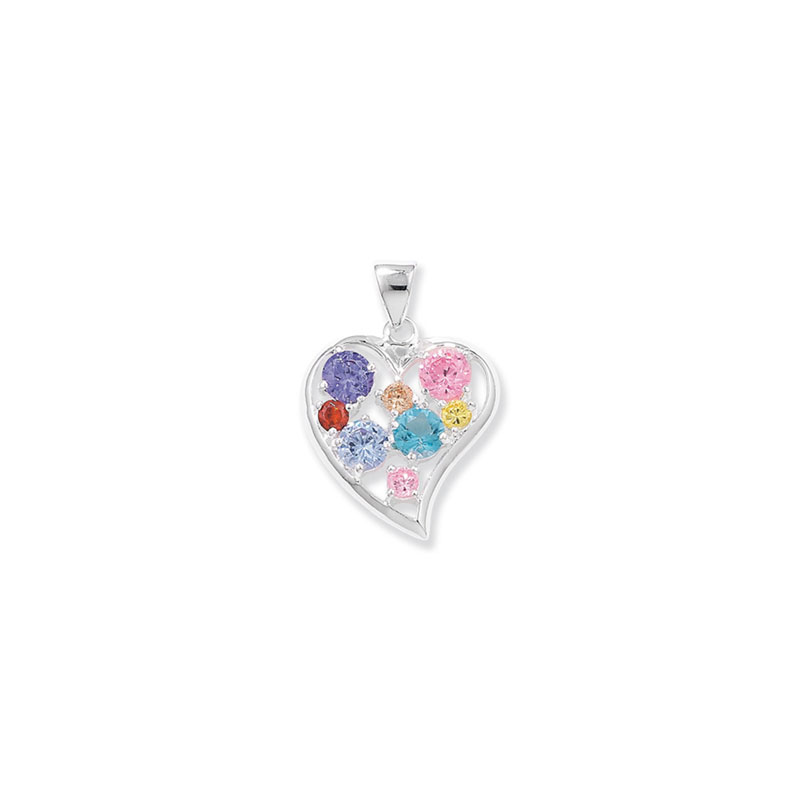 Multi - Colour Heart Pendant