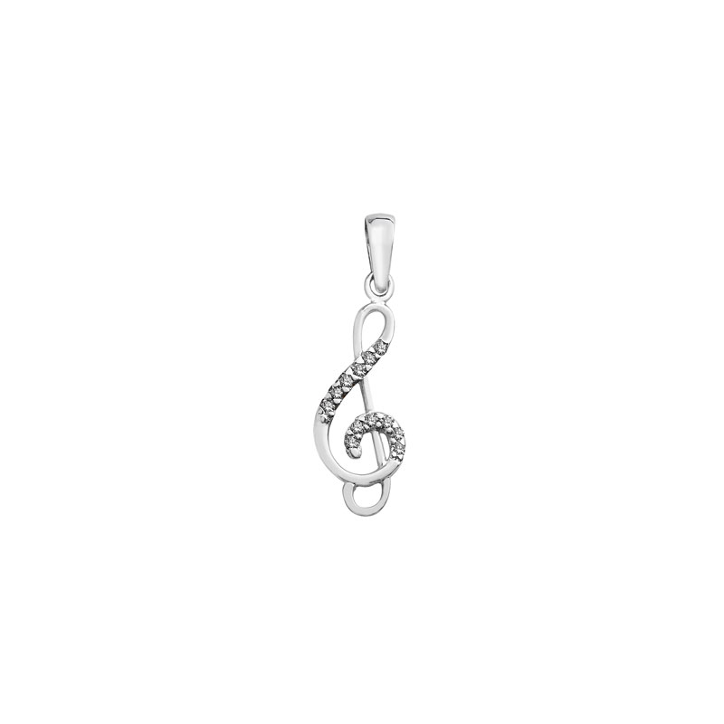 S/S Cz Treble Clef