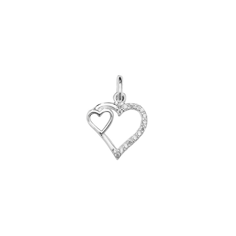 Two Hearts With Pave Detail
