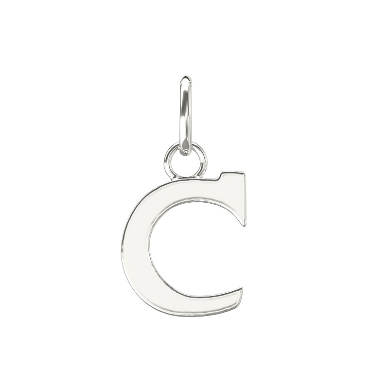 Plain Initial Pendant C