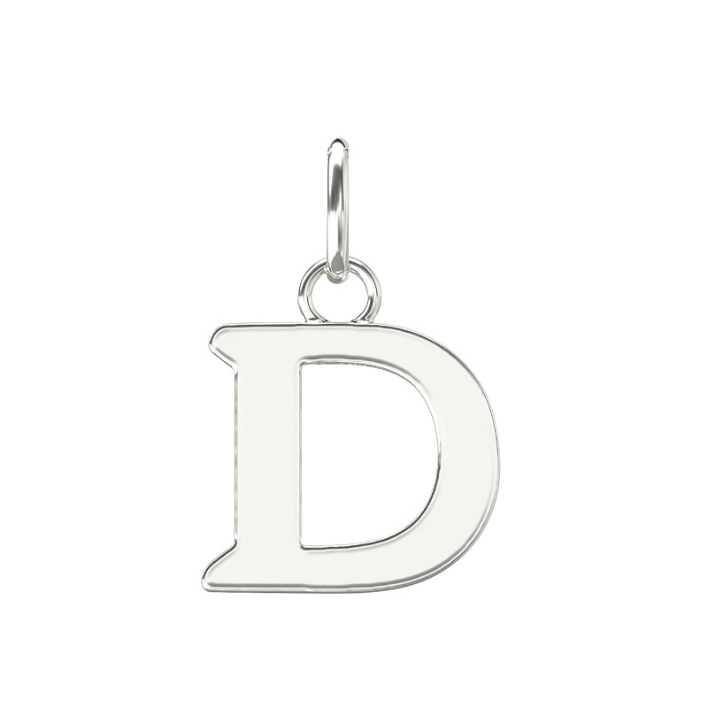 Plain Initial Pendant D