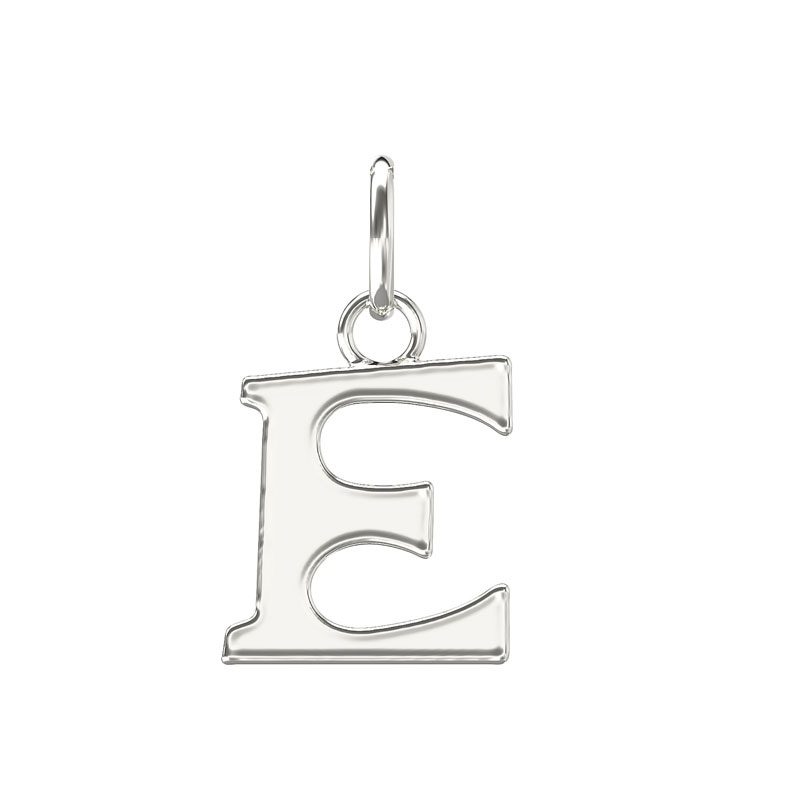 Plain Initial Pendant E