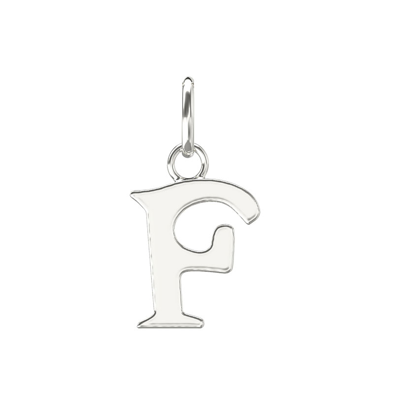 Plain Initial Pendant F