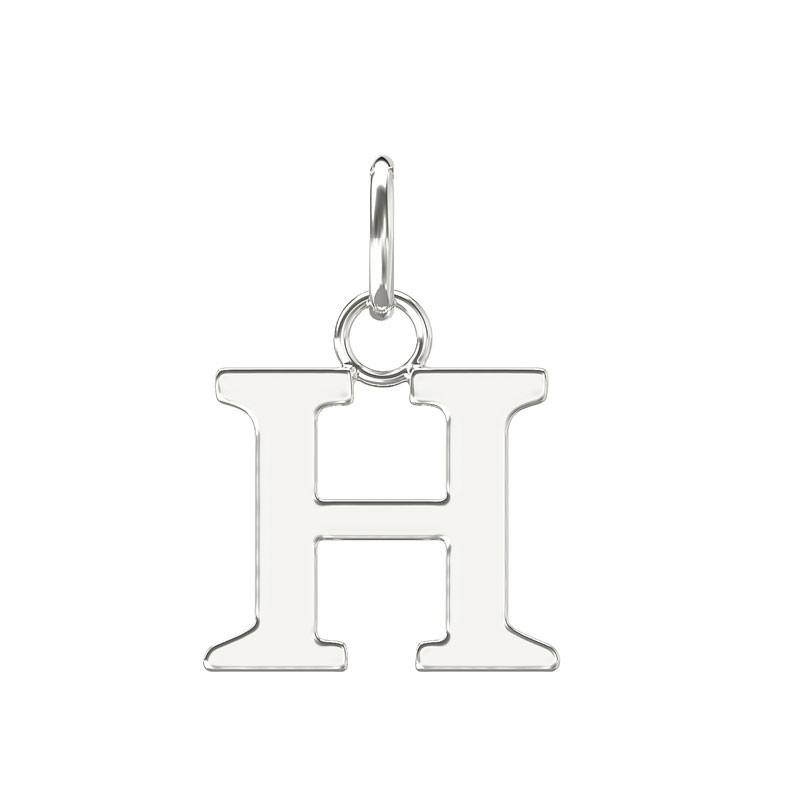 Plain Initial Pendant H