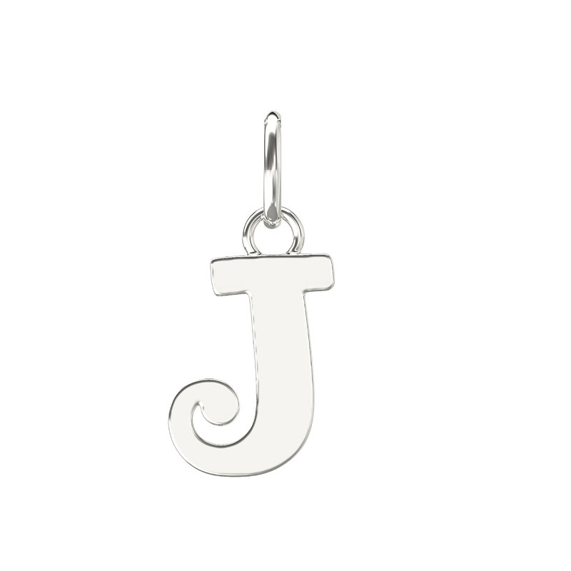 Plain Initial Pendant J