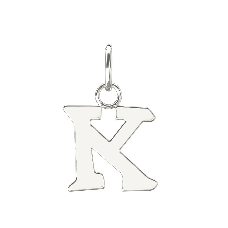 Plain Initial Pendant K