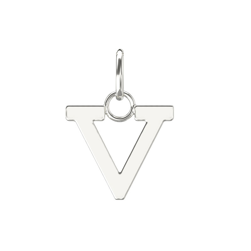 Plain Initial Pendant V