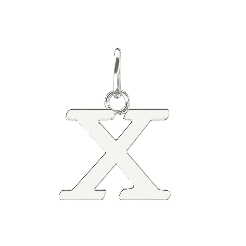 Plain Initial Pendant X