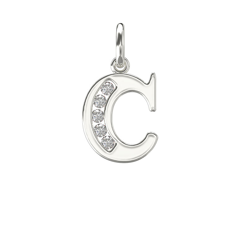 CZ Initial Pendant C