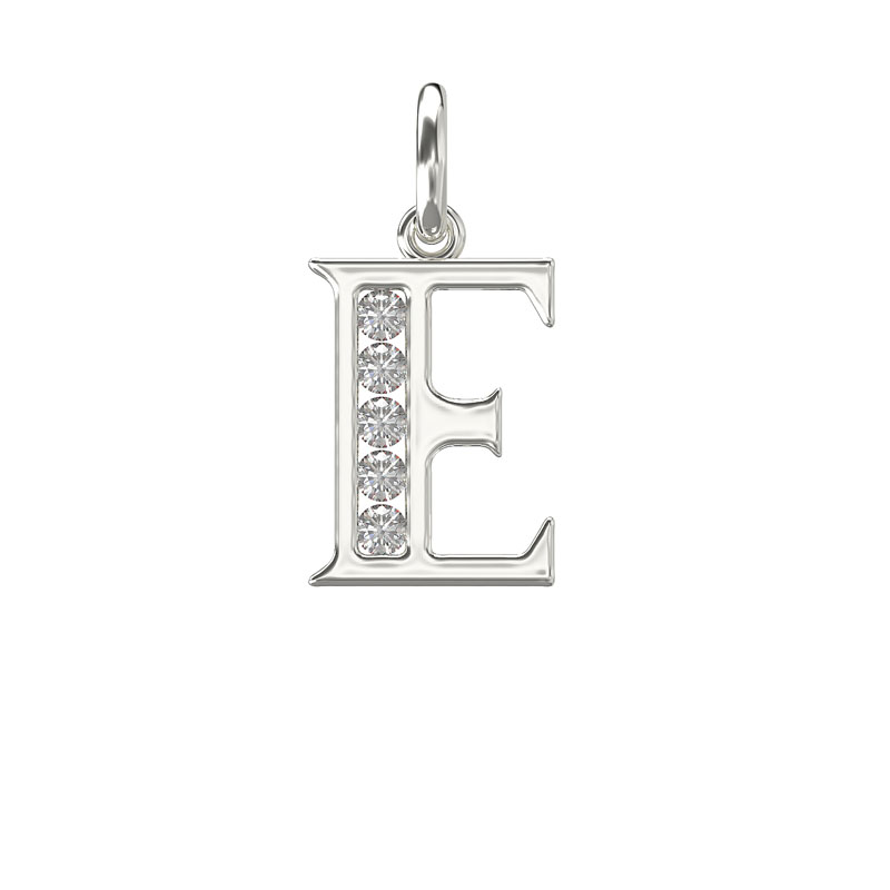 CZ Initial Pendant E