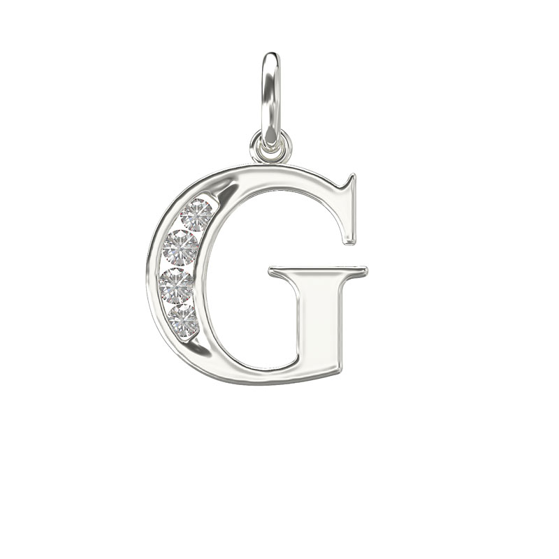 CZ Initial Pendant G