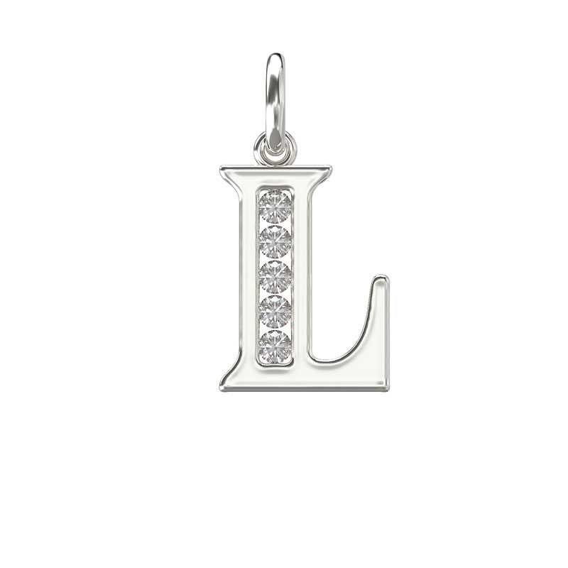 CZ Initial Pendant L