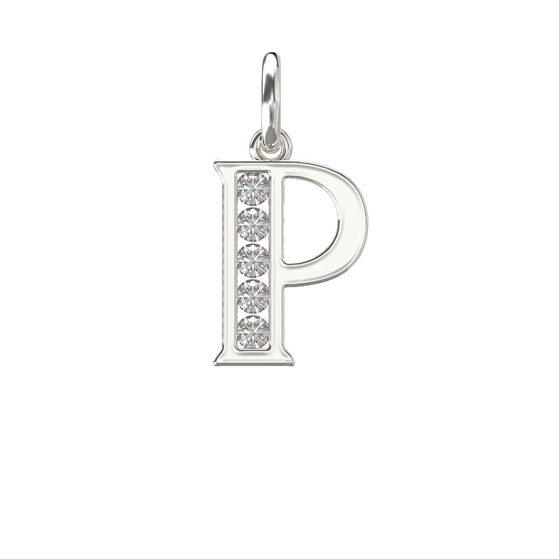 CZ Initial Pendant P