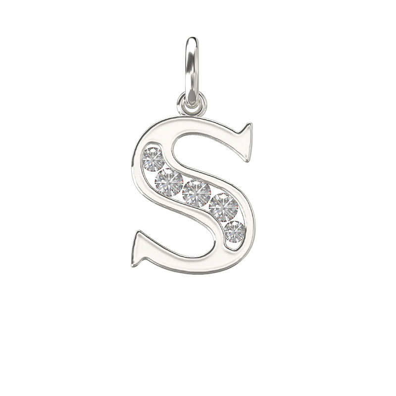 CZ Initial Pendant S