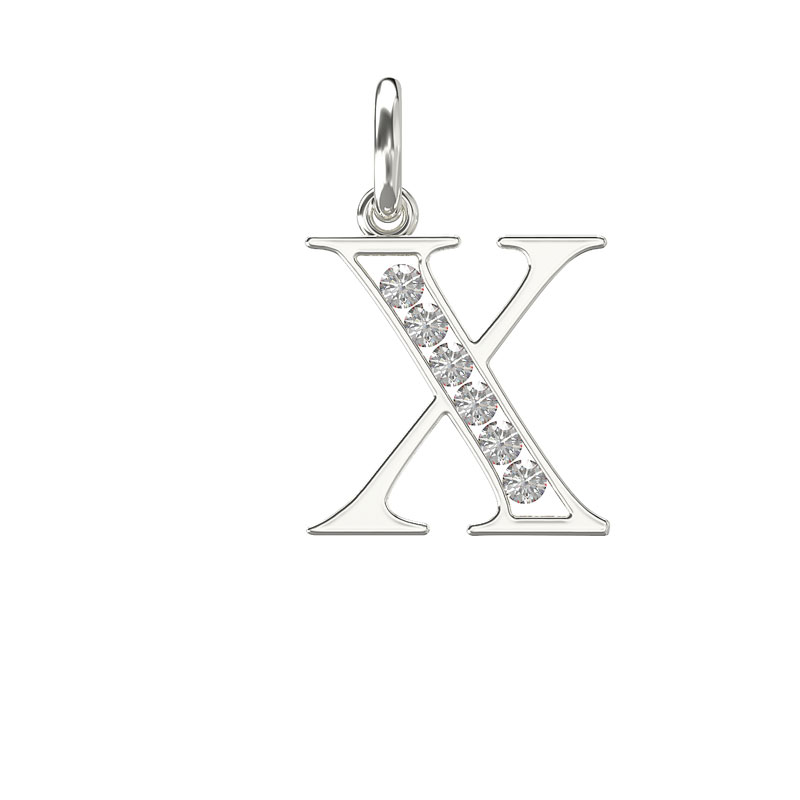 CZ Initial Pendant Y