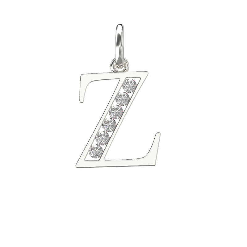 CZ Initial Pendant Z