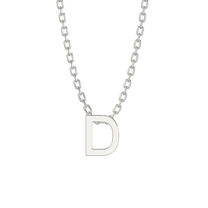 Initial Necklace D