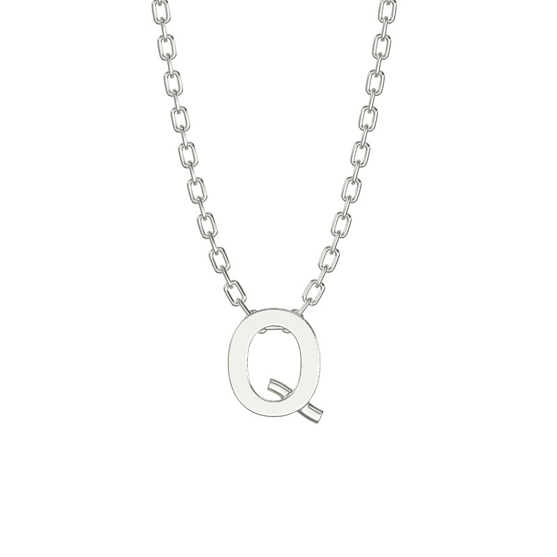 Initial Necklace Q