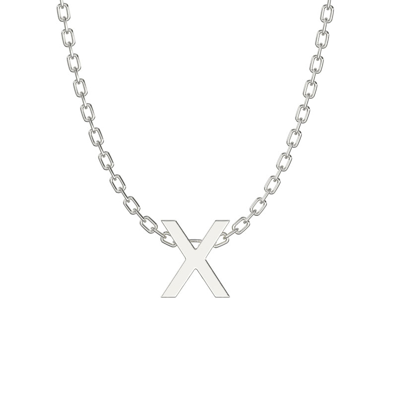 Initial Necklace X