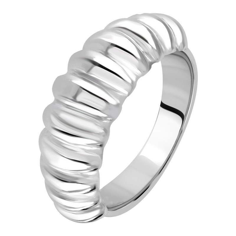 Silver Ribbed Ring