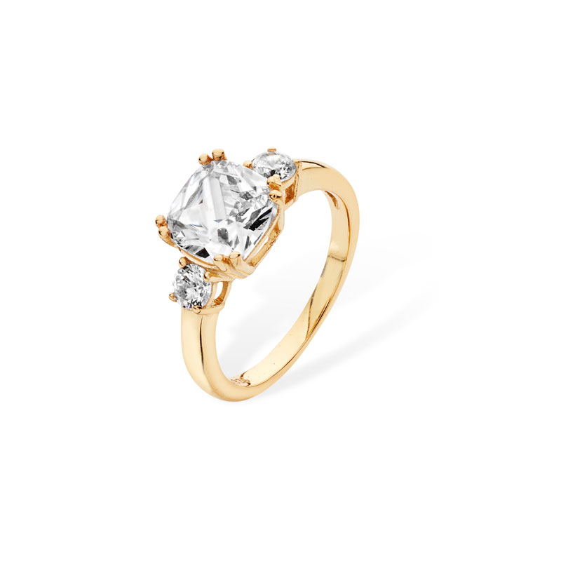 Gold Plated CZ Ring