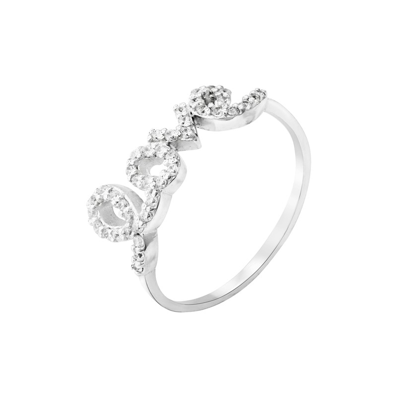 CZ Love Ring