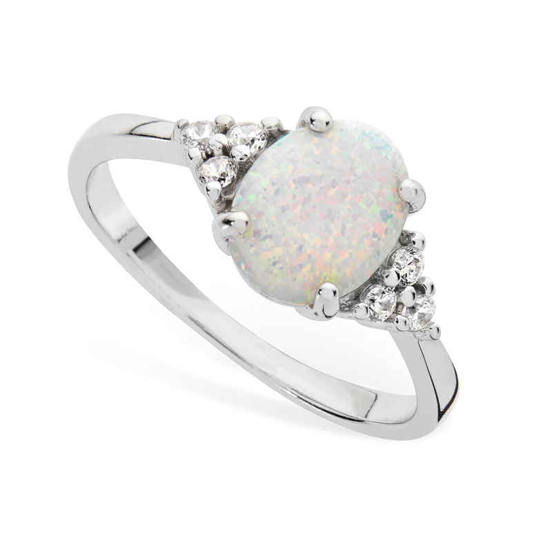 Silver Opal Ring