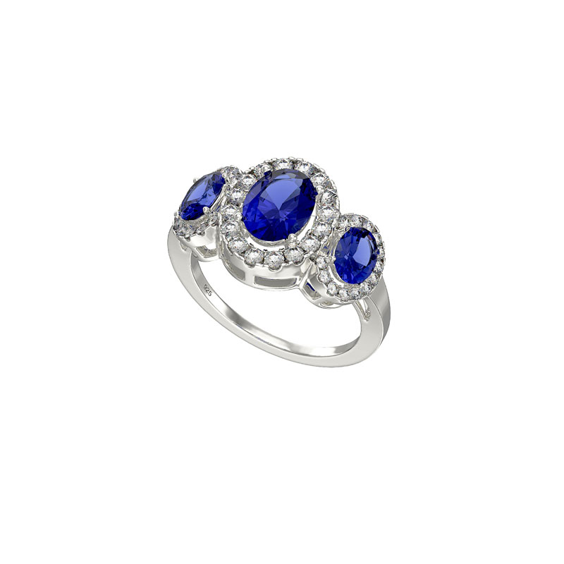 Three Stone Sapphire Ring