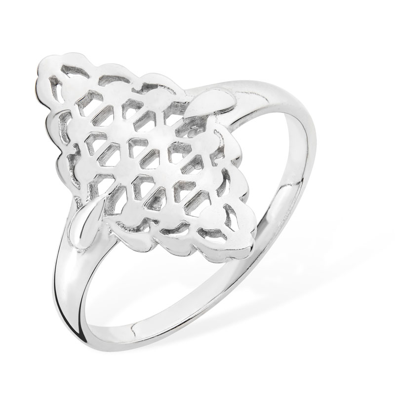 Silver Honeycomb Ring