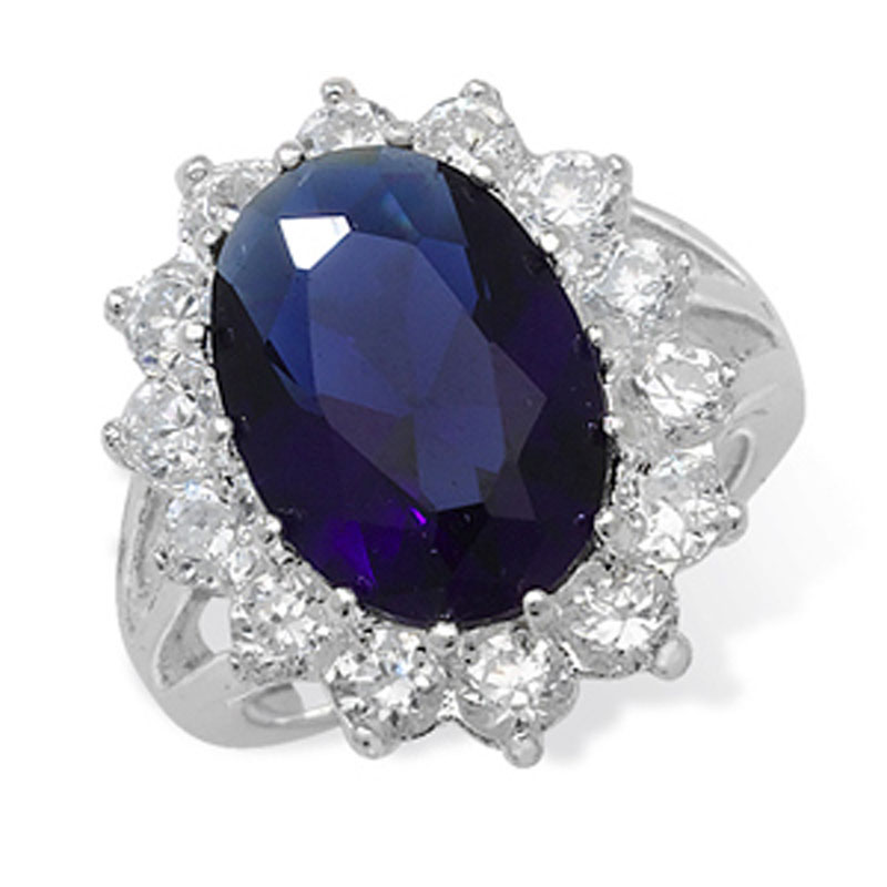 Sapphire Cluster Ring