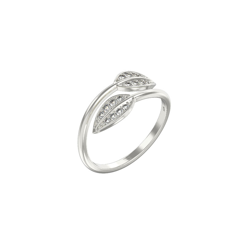 CZ Leaf Ring