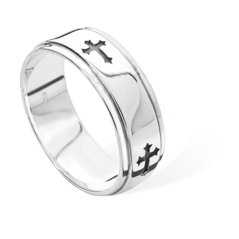 Gents Ring With Cross