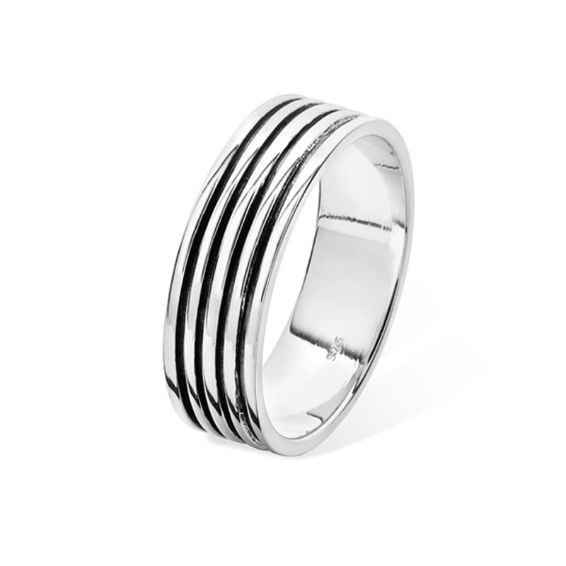 Gent's Enamel Lined Ring