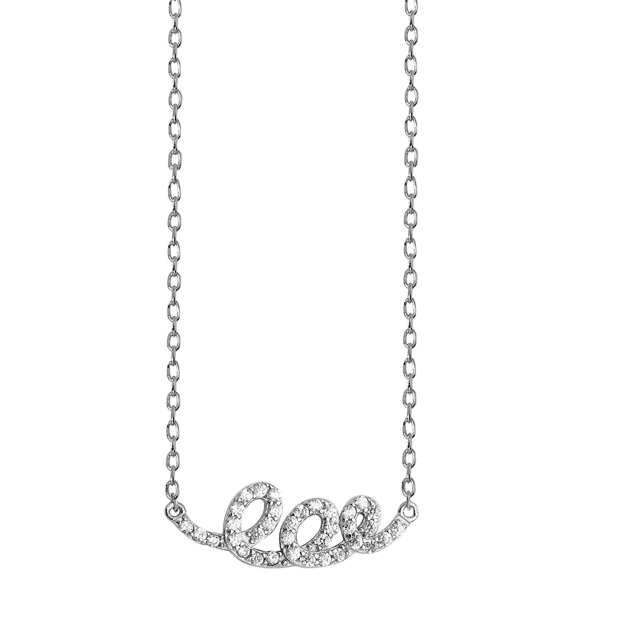 CZ Twist Design Necklace