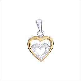 G/PL Silver Heart Pendant