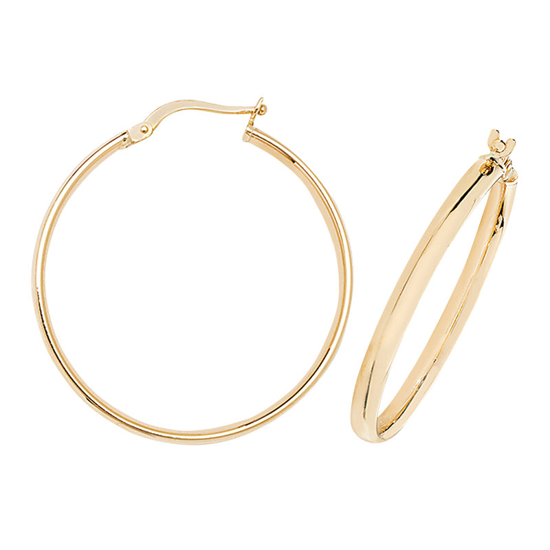 9ct 31.9mm Gold Hinged Hoops