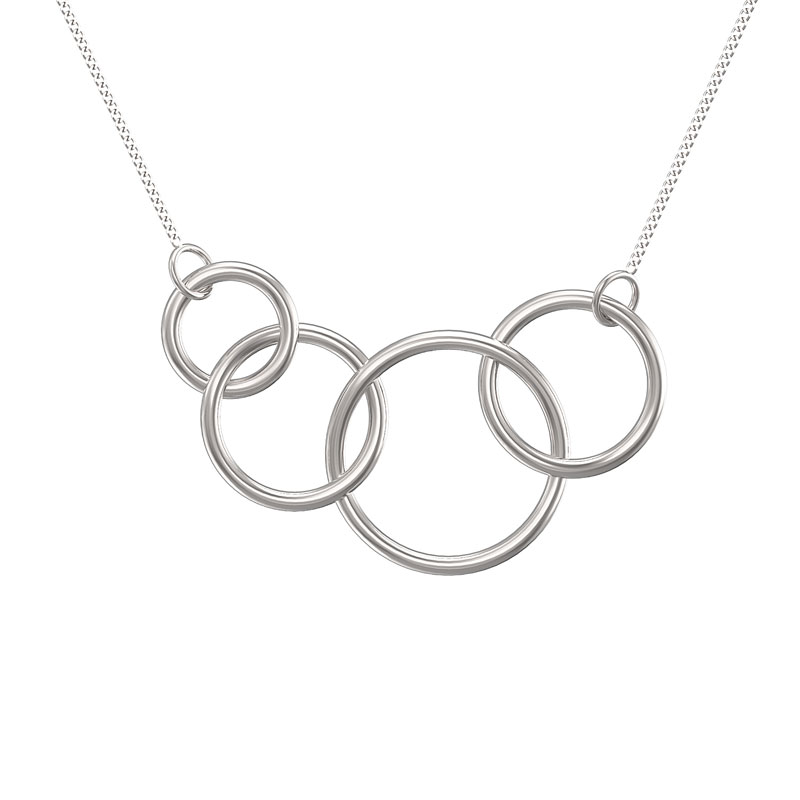 Four Ring Circle Necklace