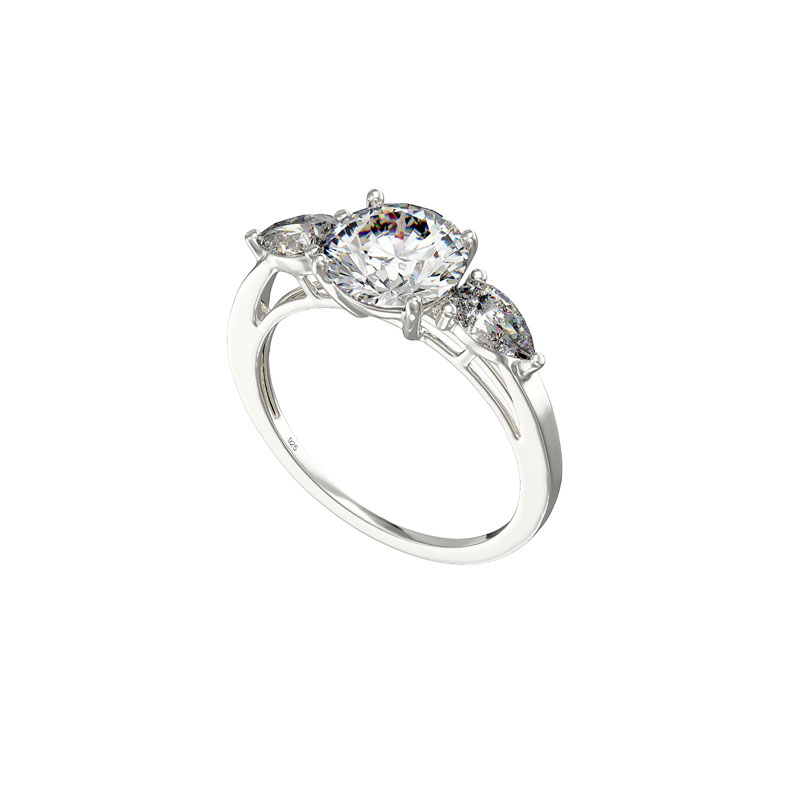 Classic CZ Ring With Shoulders